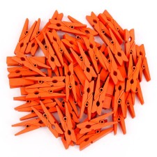 A set of clothespins for decor 50 pcs., Orange - 3.5 cm