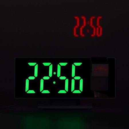 Clock - Electronic desk an alarm clock with a projection on the ceiling, thermometer, calendar, USB 9197734-6