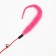 Domesticope-a-piece "snake" with a bell, pink on a pink handle