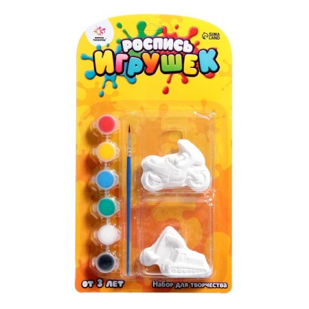 Set for creativity "Painting of toys from gypsum", 2 pcs., Mix technique-1