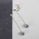 Clips "Feeling" on the chain, ball 10, white color in gold