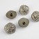 A set of buttons on the leg, d = 25 mm, 5 pcs, the color is black-silver