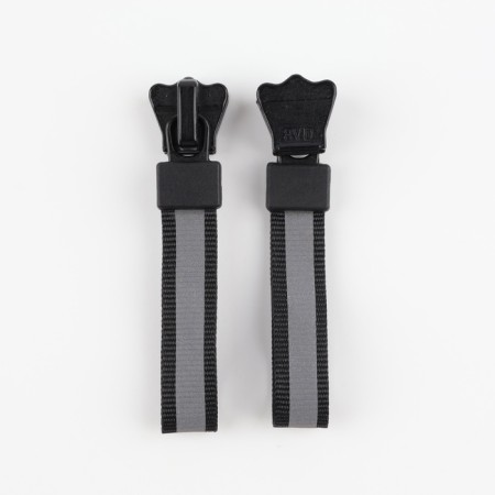 The castle automatic reflective for the zipper "Tractor", No. 8, 10 pcs, black color-1
