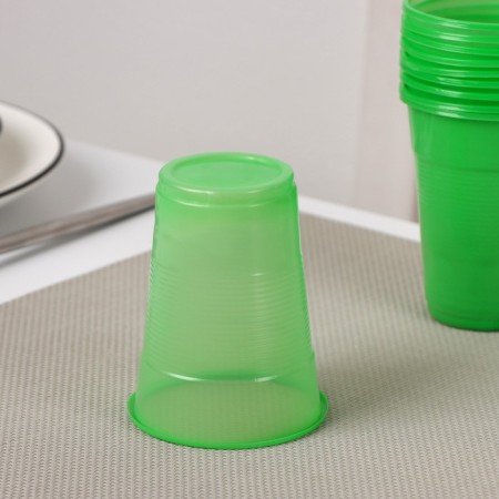 Plastic disposable glasses “For rest”, 200 ml, 10 pcs in a set, MIX color-1