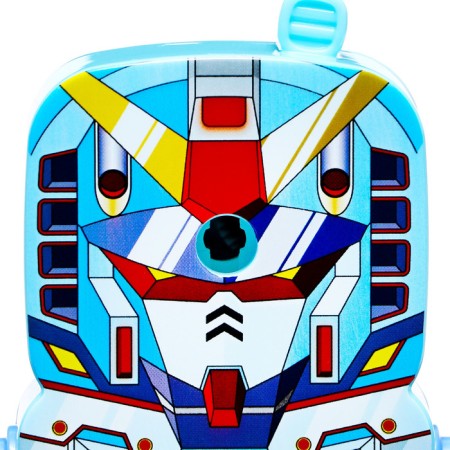 Mechanical sharpener with container, blue robot-3