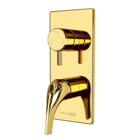 Shower mixer Wasserkraft Sauer 7171, single -leaf, without watering can, without spout, gold-3