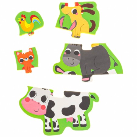 Soft puzzle for kids "Pyramid: Farm animals", 5 parts, crumb I-11