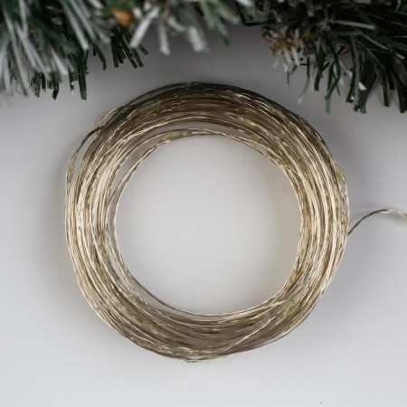 Garland "thread" 20 m dew, IP20, silver thread, 200 LED, white glow, 12 V-1