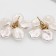Earrings with pearls "exclus" flower hope, color gold