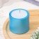 Candle "Cylinder" in a candlestick of gypsum is small, 5x3.5cm, blue