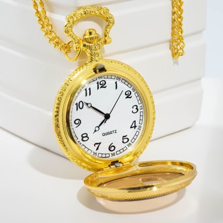 Pocket clock "Classics", quartz, d dial-4.5 cm, gold-1
