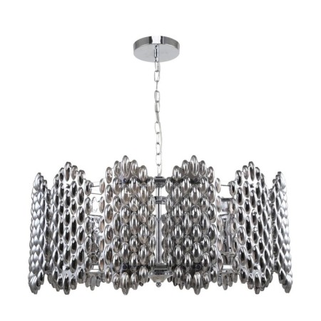 Suspended chandelier GLAZGO 8XE14 40W, size 71x71x40-71 cm, chromium color