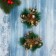 Jewelry jewelry "spruce composition" (set 2 pcs) gold berries, 9x9 cm