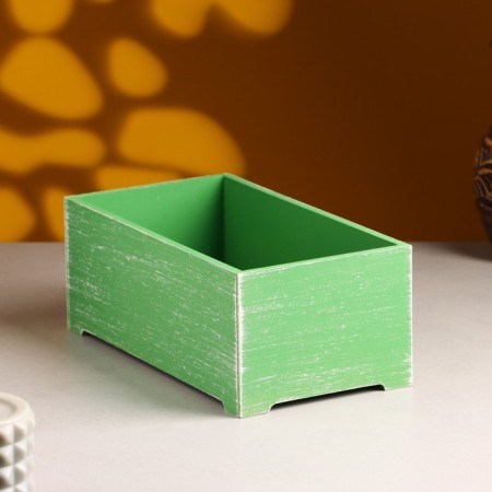 Kashpo wooden "Provence" 23x12.5x9 cm Green-1