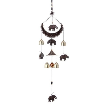 Wind Music Metal "Elephants and Necklace" 5 bells 58 cm-4