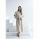 Essential bathrobe, multilayer muslin, size m, beige color