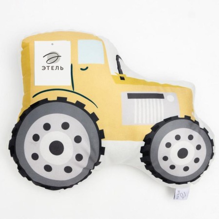 Decorative Ethel Pillow "Tractor", 50x40 cm, velor, 100% polyester-4