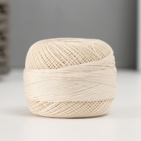 The yarn "Canarias" is 100% Merceris. cotton 203m/20g (6194 milk)-1