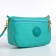 Bag Women's Cross-Bodi with a zipper, turquoise color
