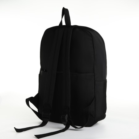 City backpack of textiles on lightning, 4 pockets, black color-3