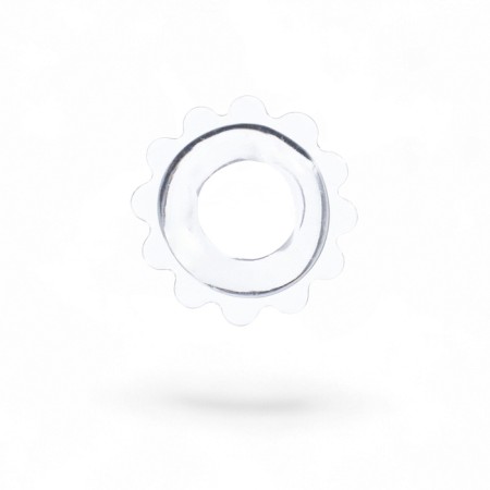 The erection ring of the oka-hp, with relief, D-2 cm, silicone, transparent