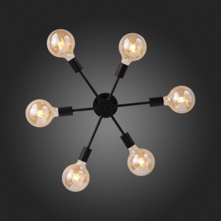 Ceiling EVOLUCE lamp. SL419.402.06. ANO. 6x60 watts, E27, 46x48x23 cm, black color-18