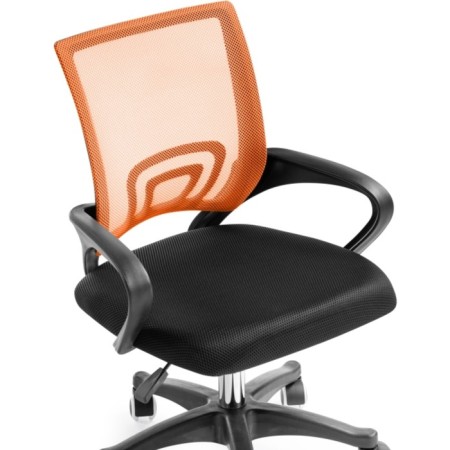 Computer chair Turin black/orange plastic/fabric, black/black 60x55x82 cm-5