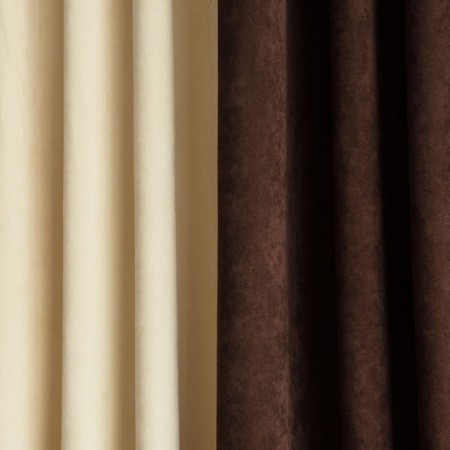 Kerti curtain set, 2x200x270 cm size, wenge color/cream-1
