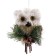 Decorative suspension "White owl" 7 × 11 × 20 cm
