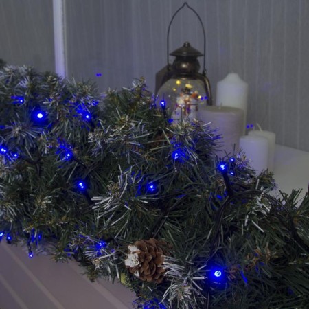 Garland “thread” 20 m, IP44, dark thread, 200 LED, glow blue, 8 modes, 220 V-2