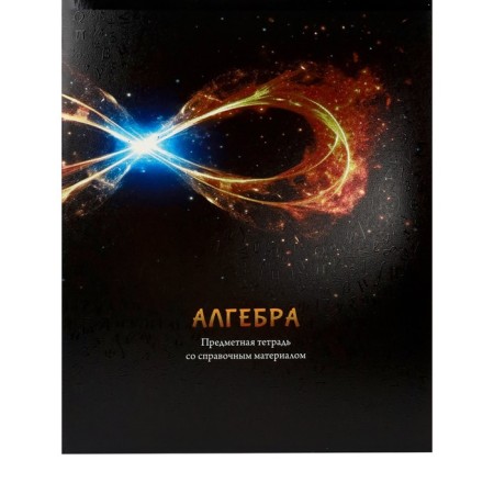 A notebook “Magic”, 48 sheets in the “Algebra” cage, covered cardboard, cold foil, twin varnish, offset block