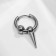 Piercing in the ear "Ring" spike with balls, d = 12 mm, color silver