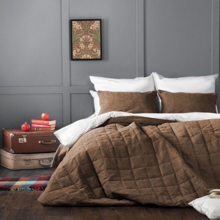 Software "Soft": size 250 × 270 cm, pillowcases 40 × 60 cm - 2 pcs, brown-1