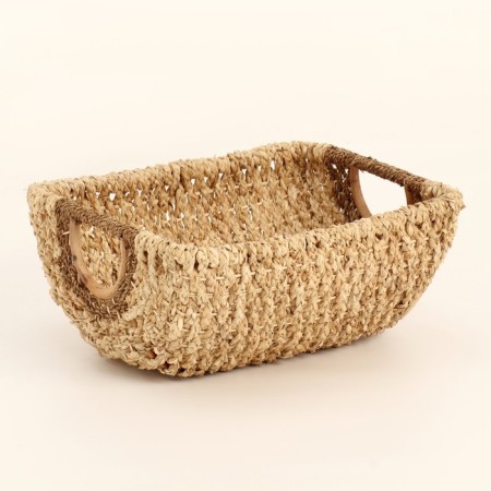 Wicker basket, 48x42x20 cm, corn sheet