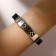 Bracelet Unisex "Power" rectangle with weaving, black color with silver, 22 cm