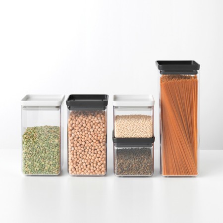 Rectangular container Brabantia Tasty+, dark gray color, 1.6 liters-2