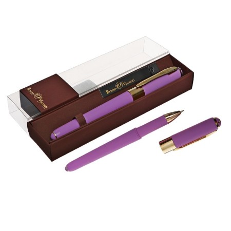 Ballic handle, 0.5 mm, BrunovisConti Monaco, Blue rod, Soft Touch Lilac, in case