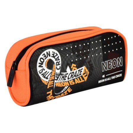 Penal soft, 1 department, 60 x 200 x 90 mm, voluminous, phoenix "neon orange" black/orange 61935