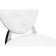 Stool on a metal frame ODDA Metal/Eco -leather, chrome/white 50.5x65x91 cm