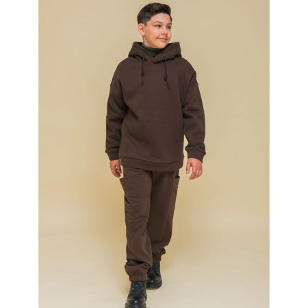 Pants for boys, height 146 cm, chocolate color-9