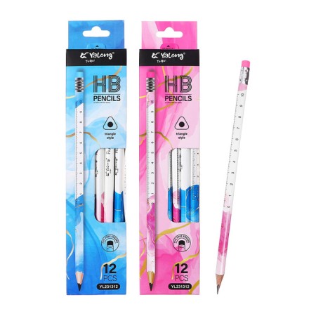 Pencil Chernographic NV with an eraser, ruler, Triangular Mix case