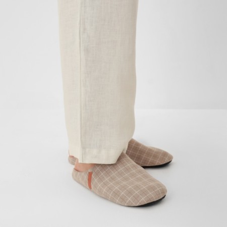 Male slippers, size 44-45, beige color-10