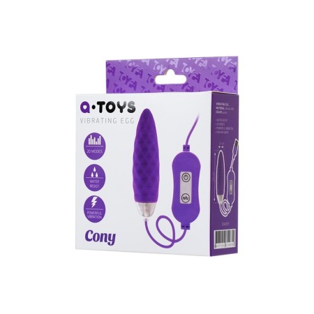 Vibroyaito with the Toyfa A-Toys Cony control panel, silicone, purple color, 7.6 cm-3