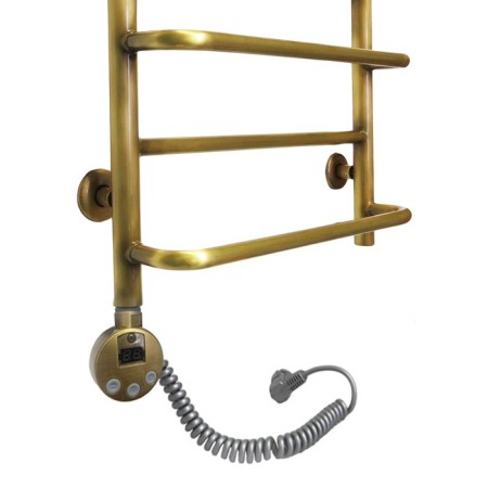 Domoterm electric heated towel rail "Orpheus", 500 x 700 mm, 7 crossbars, left, bronze-2
