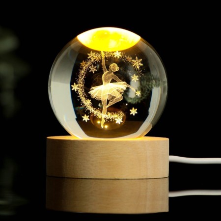 Lamp for the New Year "New Year's collection: ballerina", diam. 6 cm-6