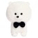 Soft toy "dog bishop", white color, 23 cm