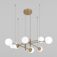 Suspended lamp Eurosvet Planet 70146/8, E27, 8x60W, 1170x1170x1070 mm, brass color