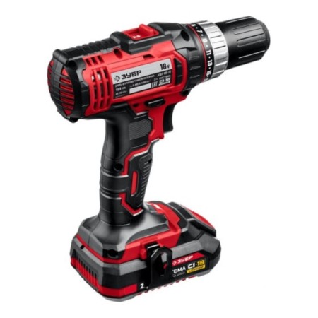 Drill-shurubover bison, battery, 2x2 ah, BZ cartridge, 2-13 mm, 0–400 / 0–1400 rpm-2