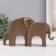 Souvenir Polystone "Family Elephants. African patterns" Mokko 7x5x15 cm