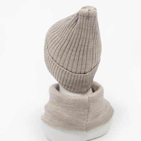 COMPLE WINDER WINDER (hat/snood), beige color, size 56-58-6